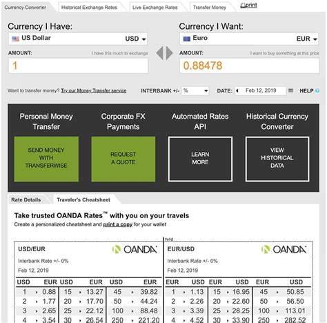 onda conversion currency euro to usd.